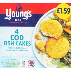 Youngs 4 Cod Cakes PM £1.59